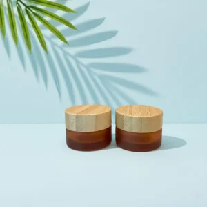 Wholesale Bamboo Lid for Amber Glass Jar