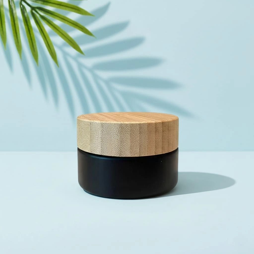 Wholesale Bamboo Matte Glass Bottle Jar Set Group View