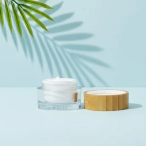 Wholesale Frosted Glass Bamboo Jar 5g-200g for Cream Packaging