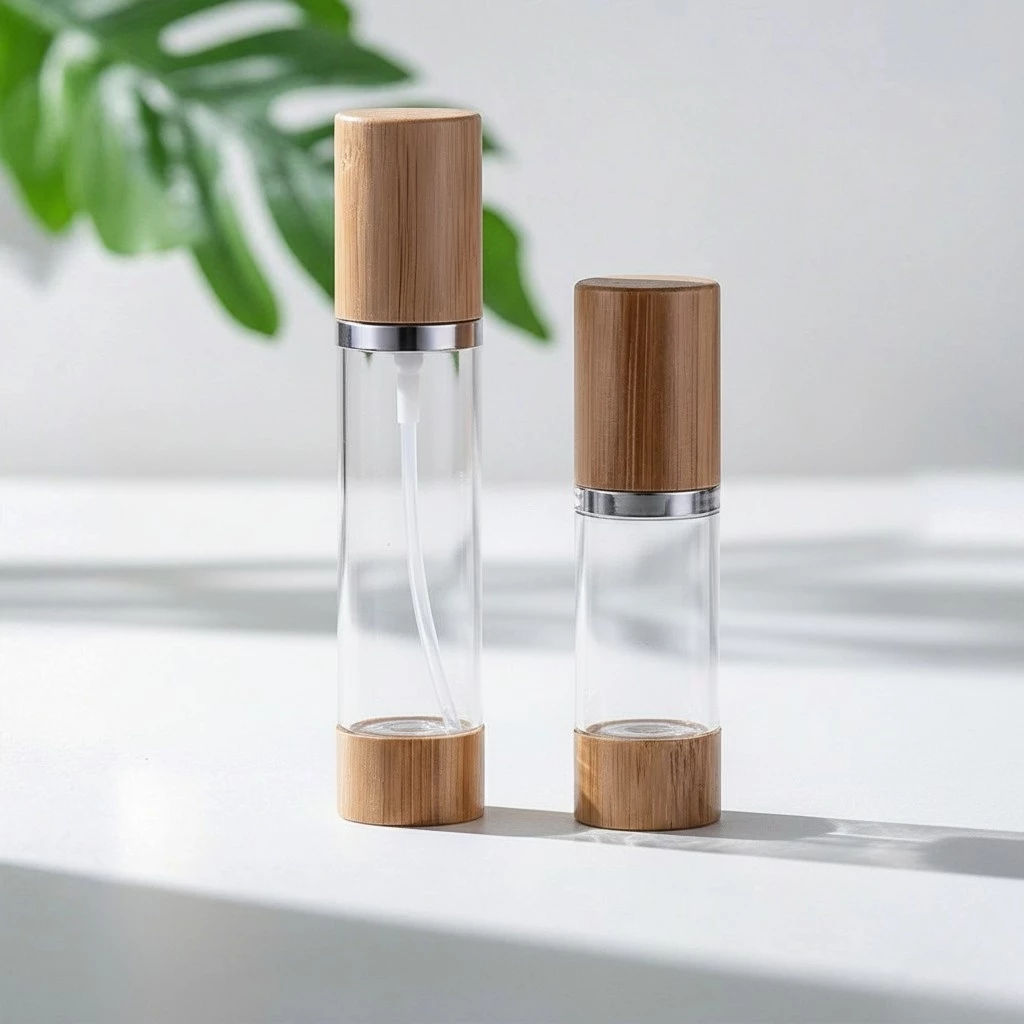 Wholesale PP Bamboo Airless Bottle for Toner