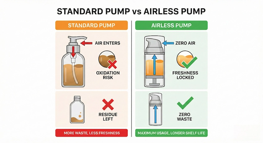 airless bottle benefits comparison