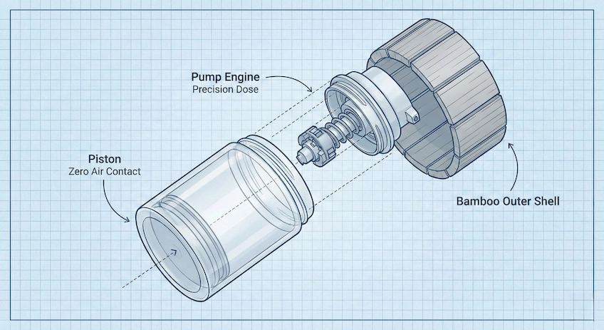 Hygiene Innovation: Airless Pump Mechanism airless pump cosmetic jar mechanism
