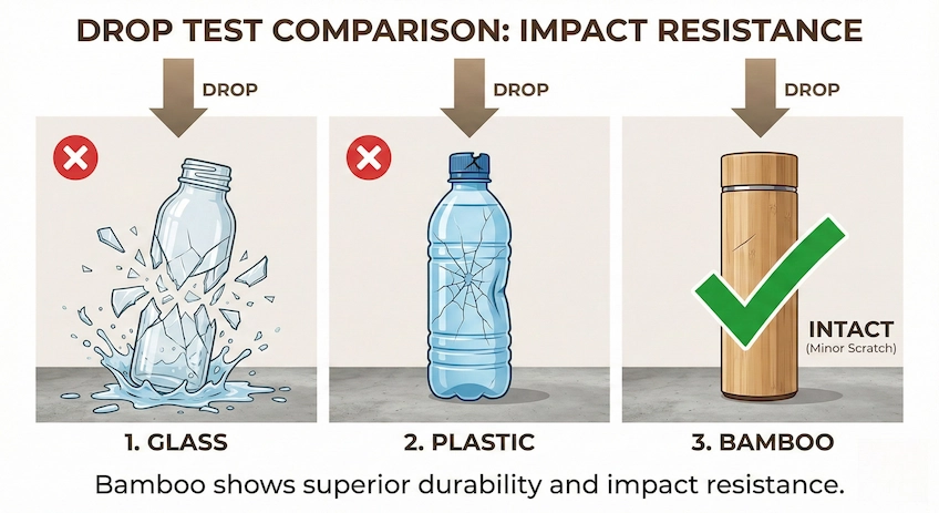 bamboo bottle durability test infographic