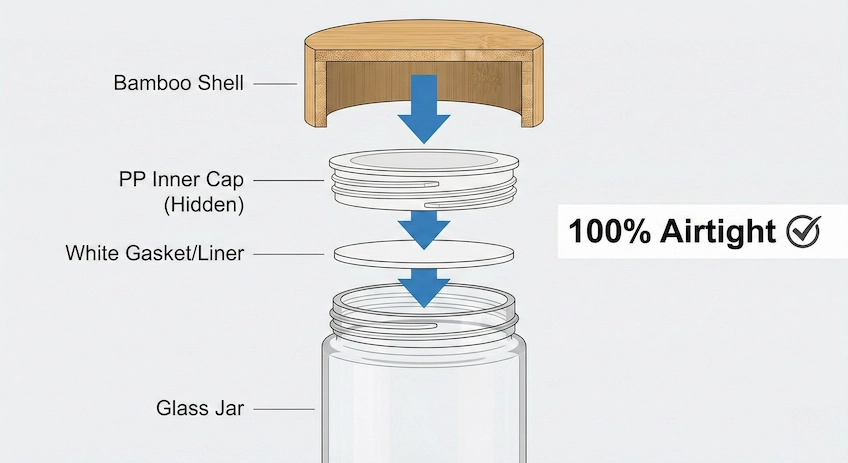 bamboo jar airtight seal mechanism