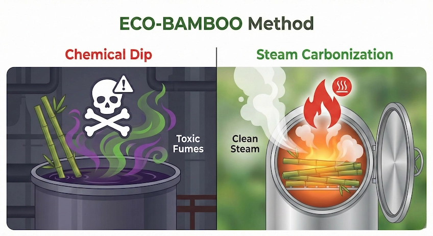 bamboo jar chemical safety treatment