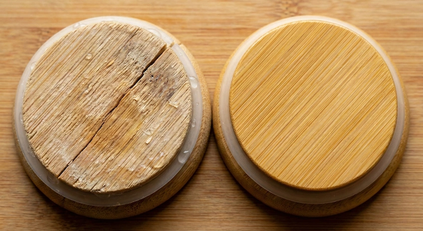 cracked bamboo jar vs new bamboo jar comparison