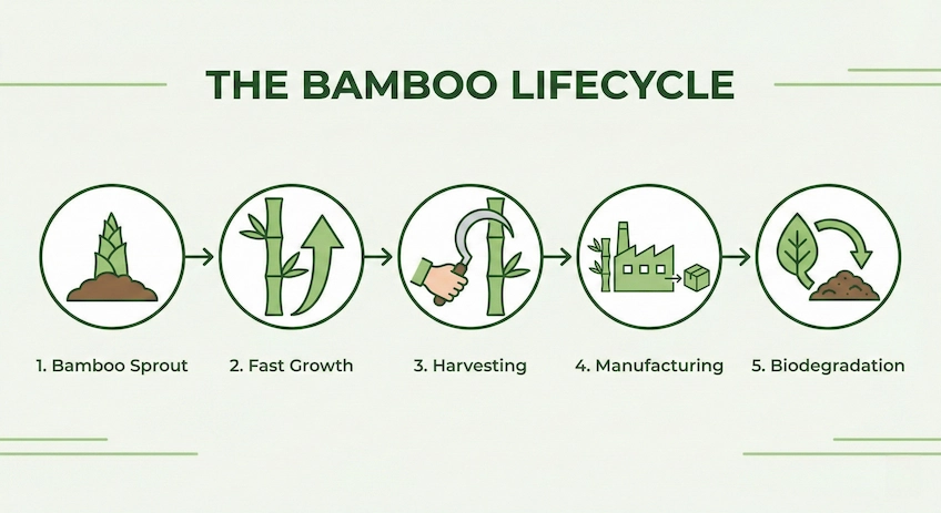 From Forest to Bottle: The Bamboo Lifecycle bamboo cosmetic packaging lifecycle carbon footprint
