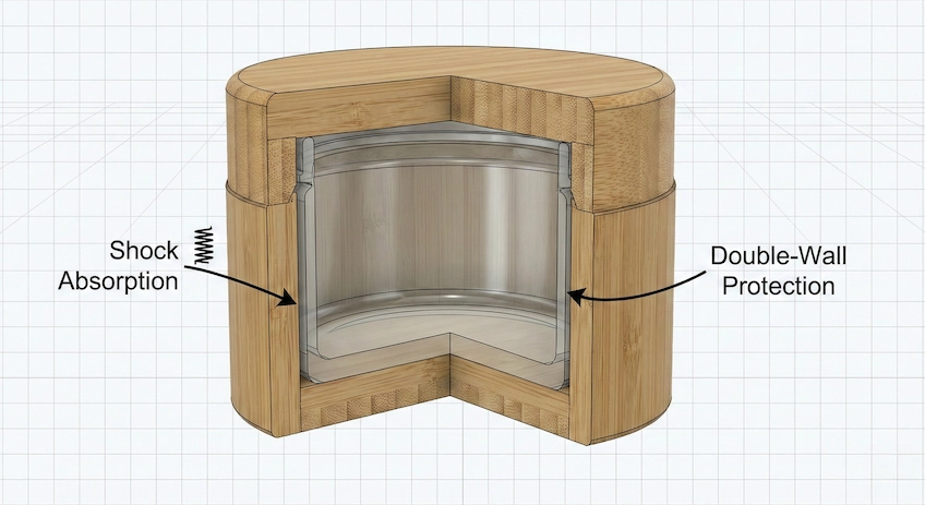 Durability Test: Bamboo Shell Protection bamboo strength cosmetic safety test