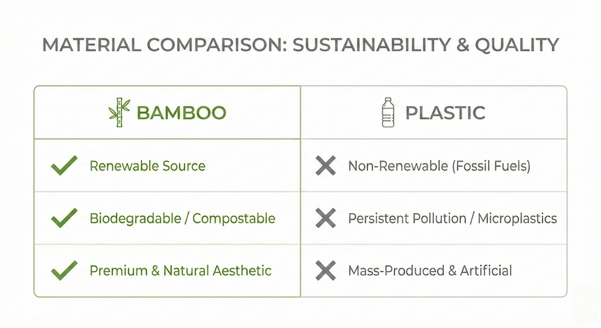 Bamboo vs Plastic: The Premium Shift bamboo vs plastic cosmetic packaging comparison