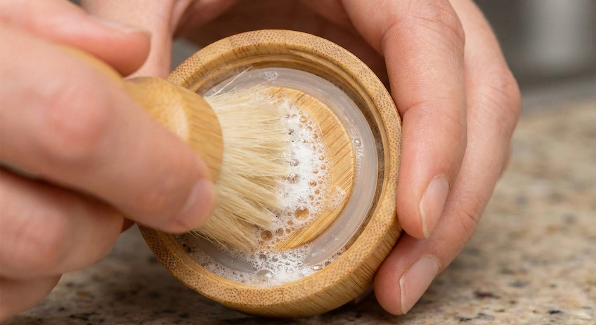 Deep Clean: Scrubbing the Silicone Seal cleaning bamboo screw cap vinegar soak