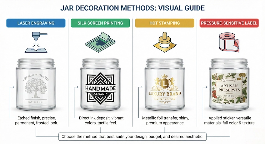 custom glass jar branding techniques