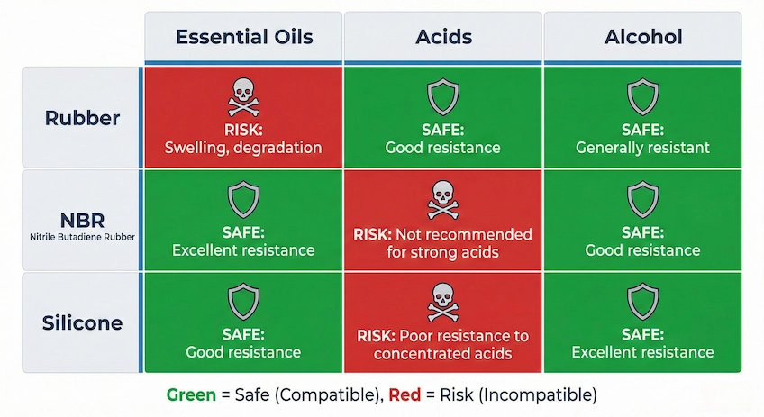 dropper bulb material chemical resistance chart