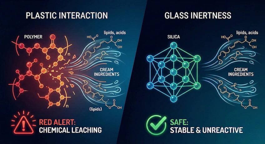 glass vs plastic cosmetic jar comparison