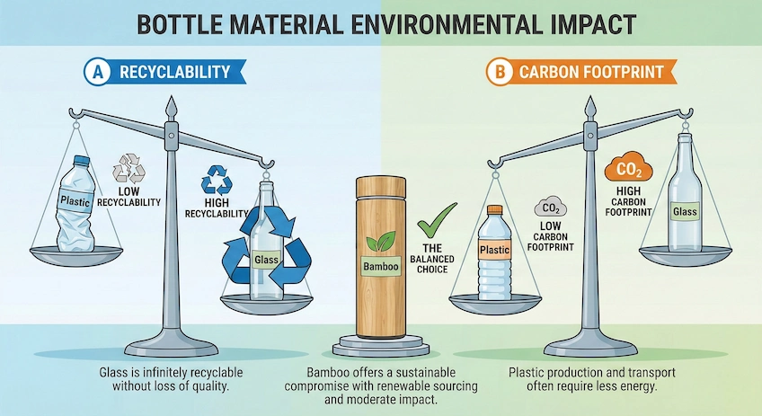 glass vs plastic sustainability chart