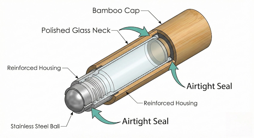 Quality Assurance: The Structure of a Leak-Proof Roller bamboo roller bottle leak proof structure