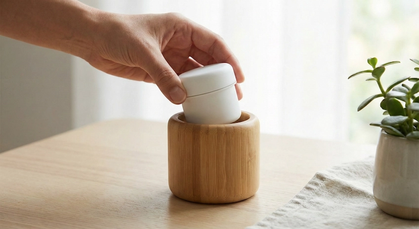 sustainable refillable cosmetic jar