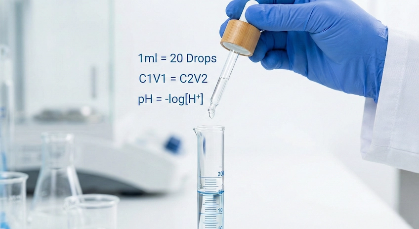 Calibrating Dropper Pipettes for Skincare Serums precision skincare dropper bottle dosage testing in a cosmetic lab