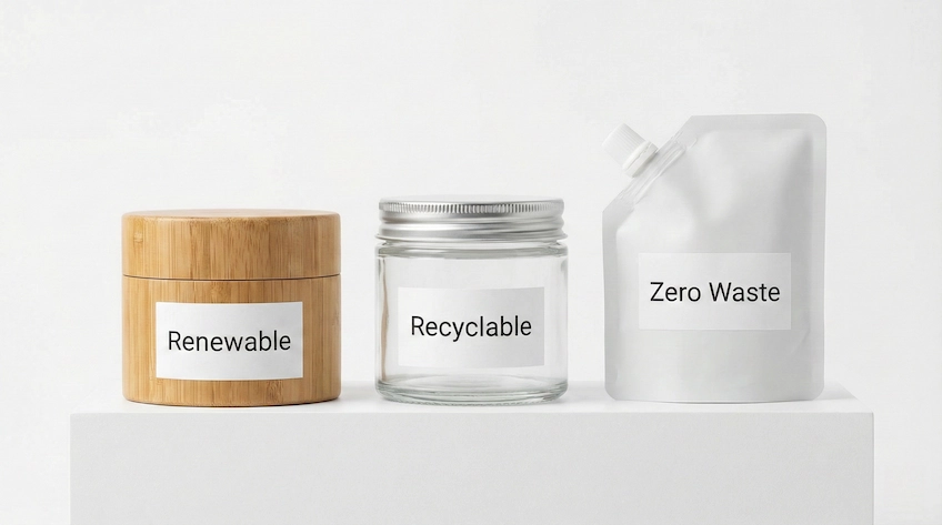 sustainable cosmetic jar material comparison