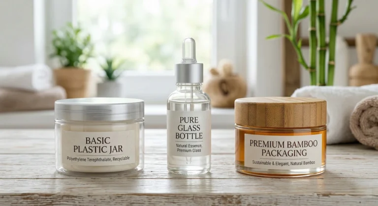 Glass vs plastic vs bamboo cosmetic packaging comparison