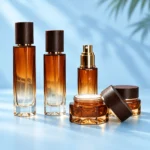Amber Gradient Glass Bottles and Cream Jars – Open Seal Collection