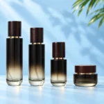 Smoky Black Gradient Glass Bottles and Cream Jar – Size Lineup